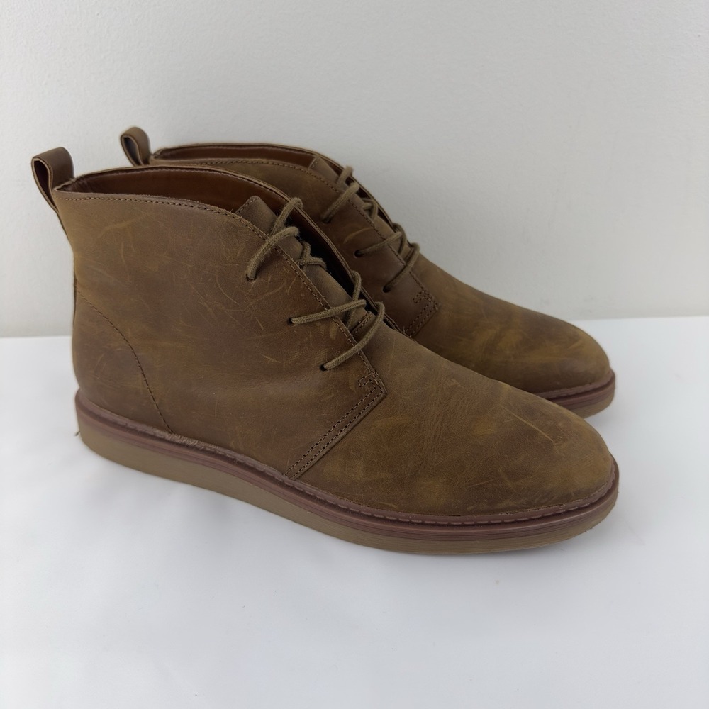 Clarks Women's Micah Brown Leather Chukka Boots Size‎ 8.5
